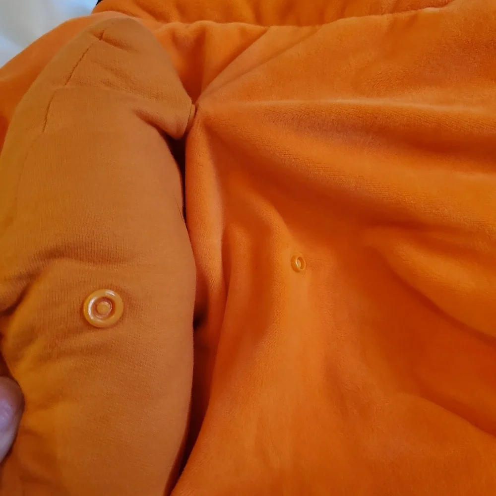 Space Astronaut One Piece Jumper 12- 18 Mos Orange Fleece Costume Halloween‎